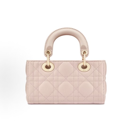 DIOR迪奥 Lady D-Joy ⼿提包 超迷你 ⼥款 胭脂粉色